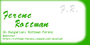 ferenc rottman business card